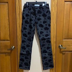 Chico’s BRAND NEW denim jeans with velvet roses